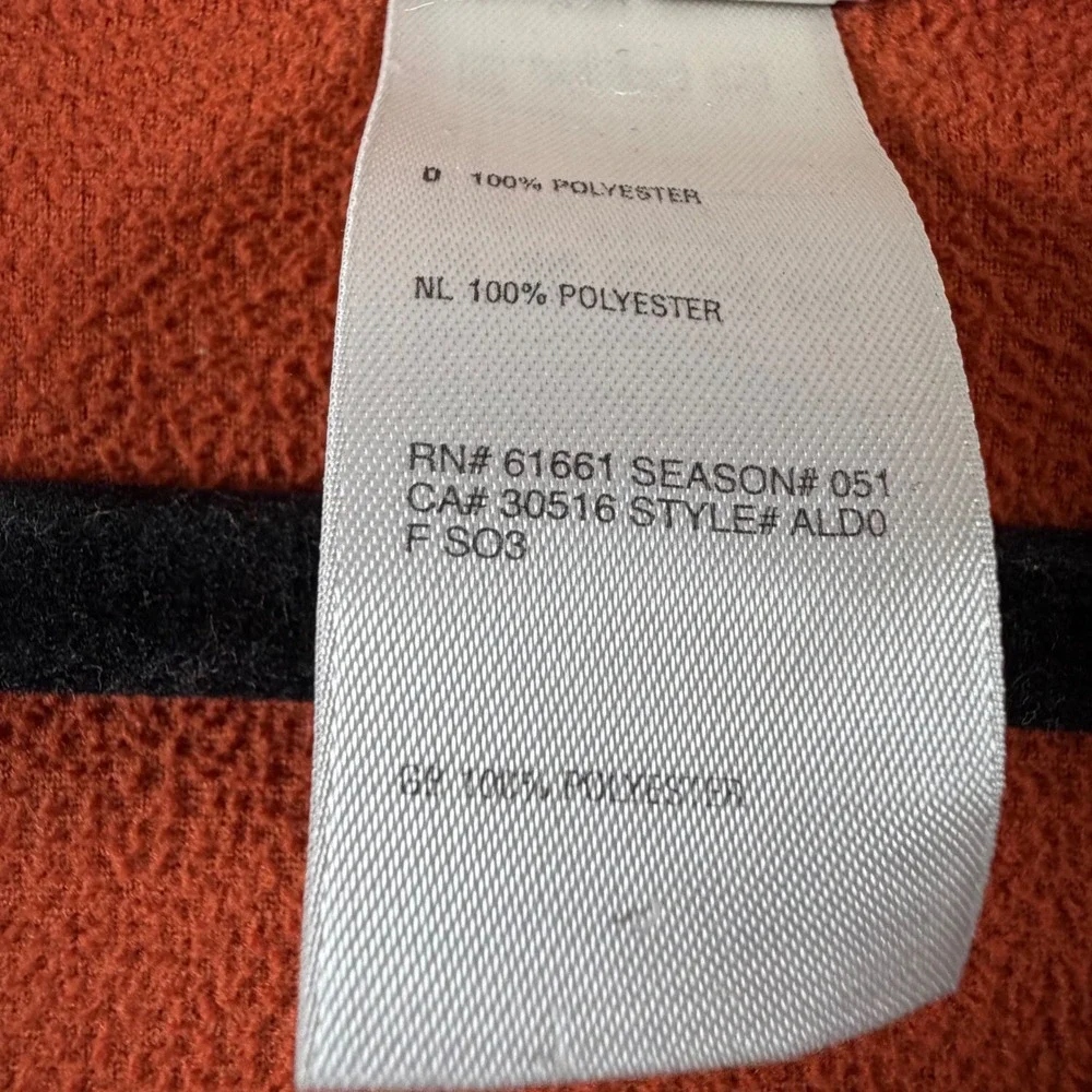 The North Face TKA 100 Fleece Mens L Orange 1/4 Zip Pullover Long Sleeve Hiking